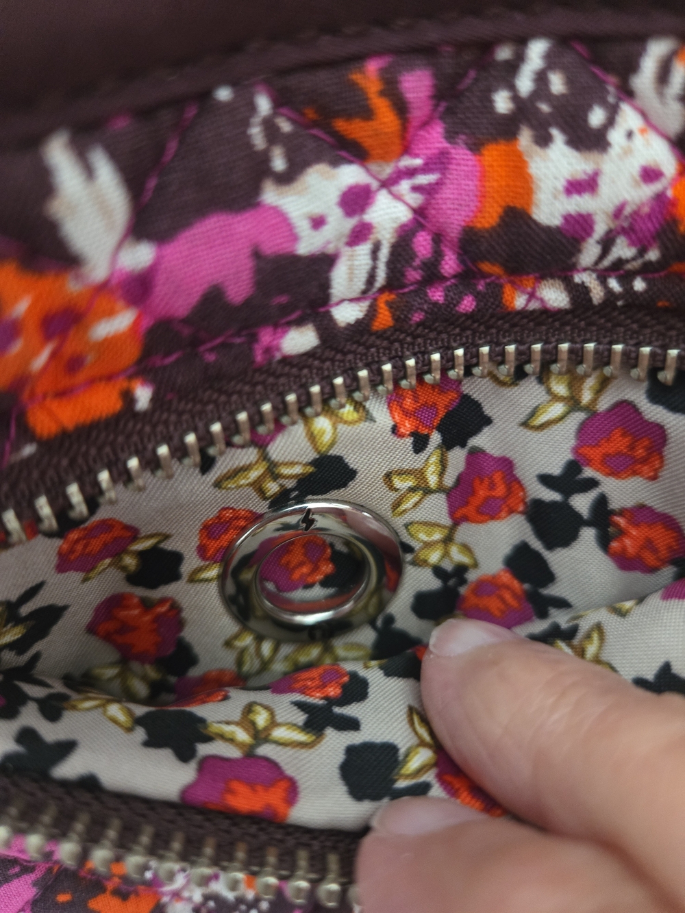 Vera Bradley Quilted Crossbody and Wristlet Set - Pink, Orange, Black - Picture 3 of 13